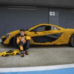 Drivable McLaren P1™ made from LEGO Technic elements. And McLaren F1™ driver, Lando Norris.