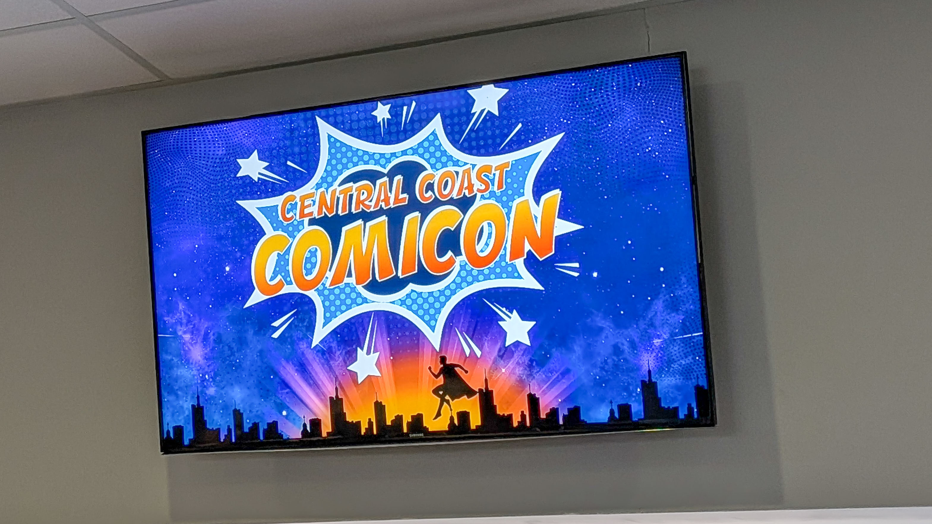 Central Coast Comicon digital signage display