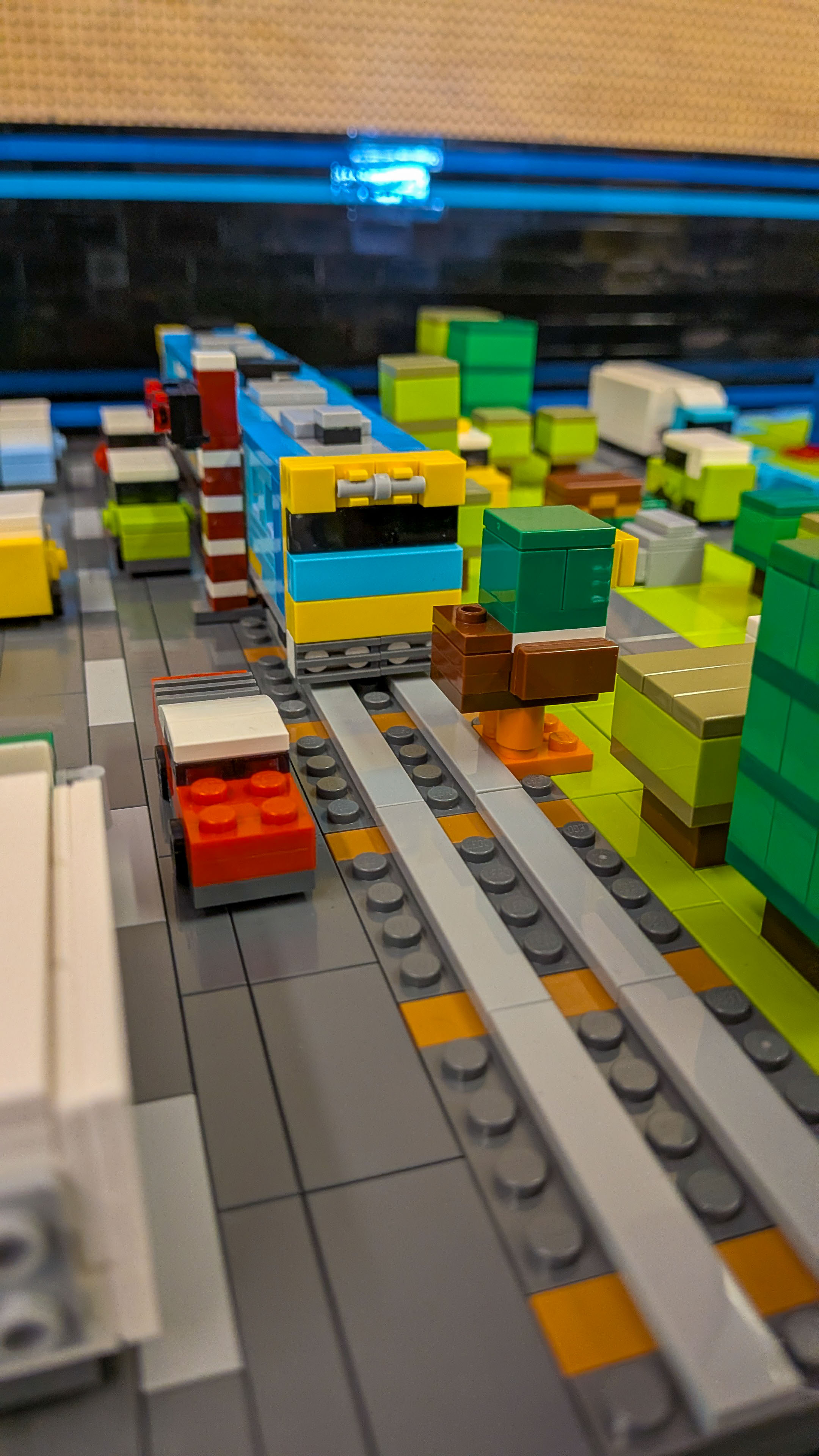 Train about to hit the Duck