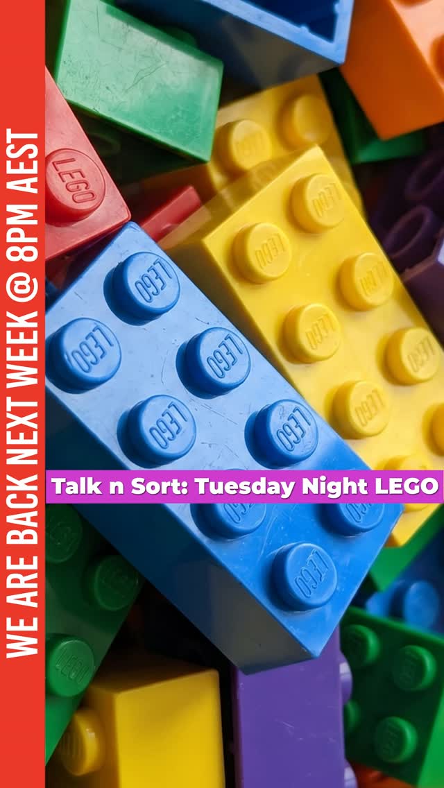 We're having a week off! Life is busy, and I need a week off to rest. 

We'll return next Tuesday at 8 PM AEST.

Have a great week and #RebuildTheWorld

#RainbowBricks #TalkNSort #LEGO #AFOLCommunity