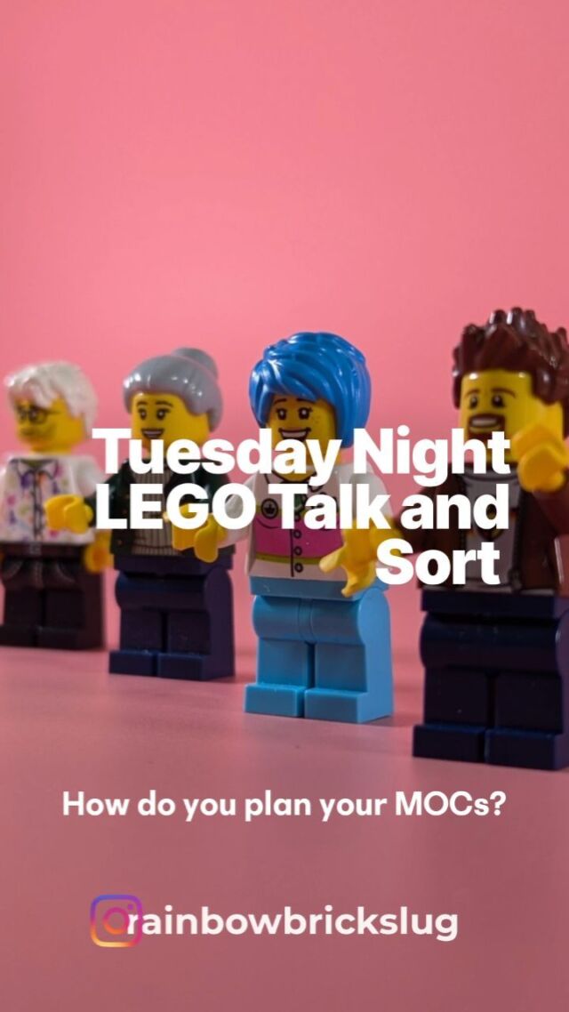 How do you decide what to build? And How do you plan your builds?

Join us on Tuesday Night LEGO: Talk and Sort this Tonight at 8 pm [AEST]. When @saynotolimegreen @brickbluewren @oztwinmum and @rainbowbrickslug will discuss the subject, plus the week in LEGO. Tell us about your LEGO building. 

Let's connect, chat, and celebrate our love of LEGO together!
Where: www.instagram.com/rainbowbrickslug

#RebuildtheWorld 🤩🌈

Follow @rainbowbrickslug for more @LEGO
@legocertified_anz content

#rainbowbricks #LEGO #LEGOminifigs
#LEGOminifigures #instaLEGO #LEGOphoto
#LEGOphotography #LEGOfan
#toyphotography #LEGOinstagram #stuckinplastic
#LEGOstagram #brickcentral #LEGOgram
#LEGOmania #afol #bricksinfocus #LEGOfun
#LEGOfans #legocertifiedstores_anz #afolcommunity
#LEGOcommunity #LEGOTalkandSort #TuesdayNightLEGO #MOC #LEGOMOC #LEGOLiveStream #LEGOChat