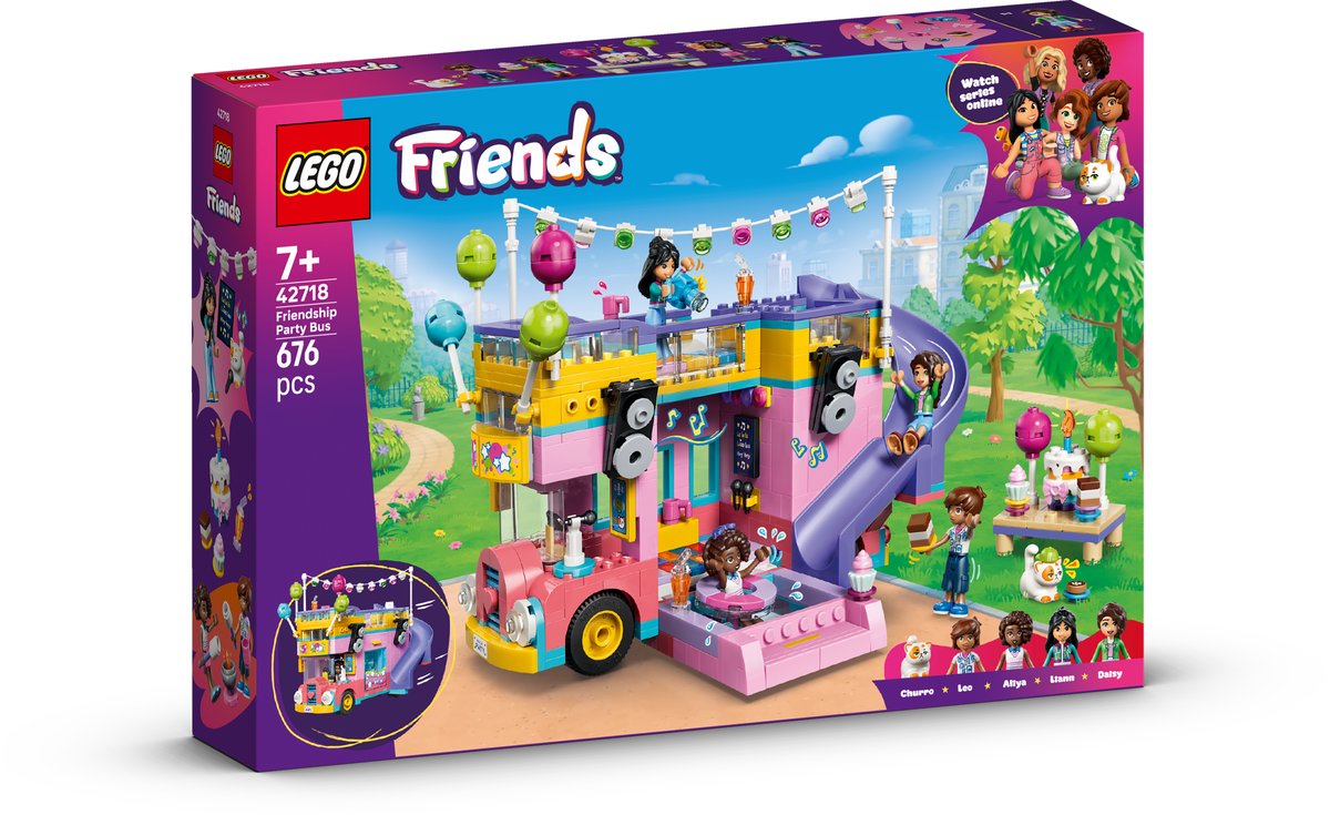 LEGO Friends 42718 Friendship Party Bus box art