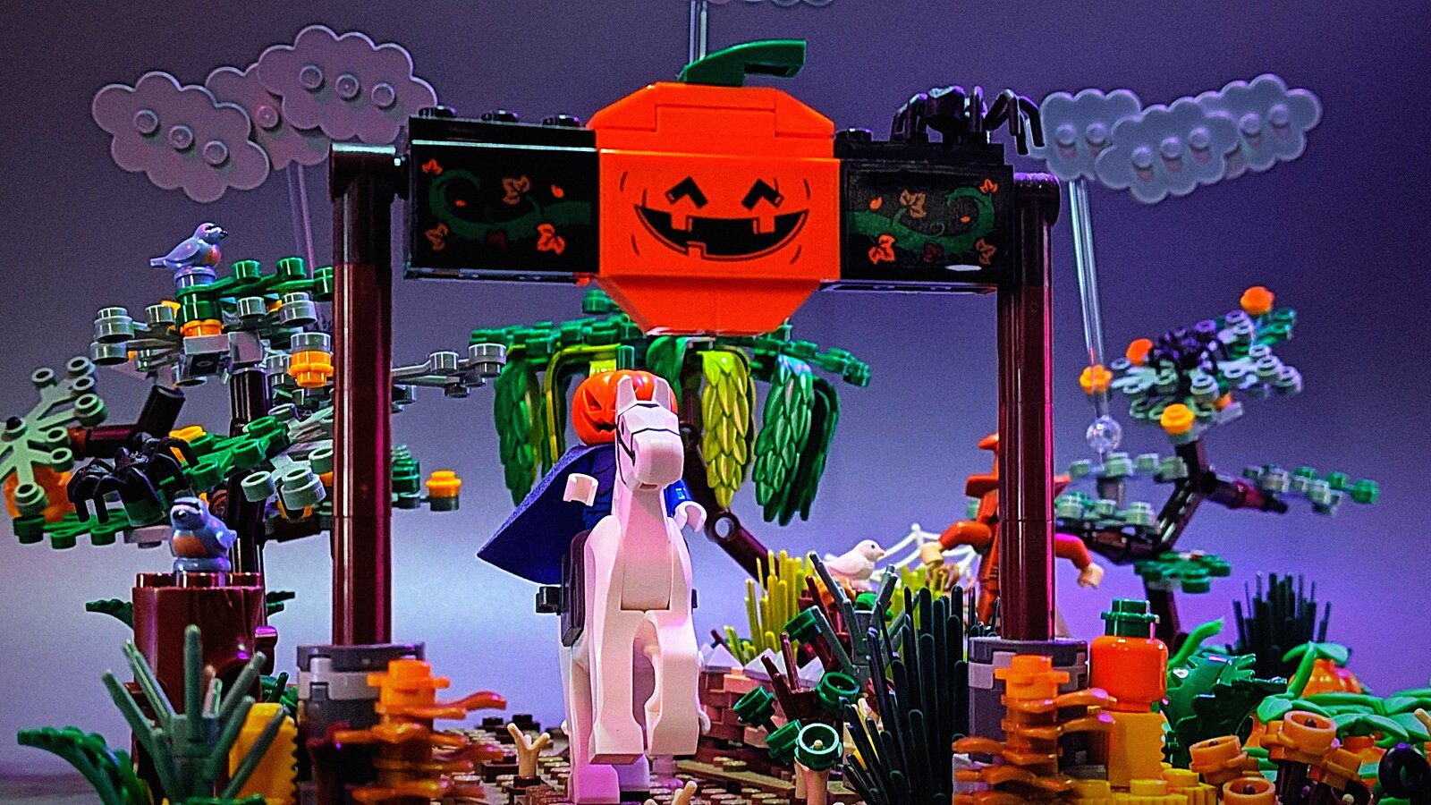 Alison's Sleepy Hollow gate LEGO build, AI-enhanced
