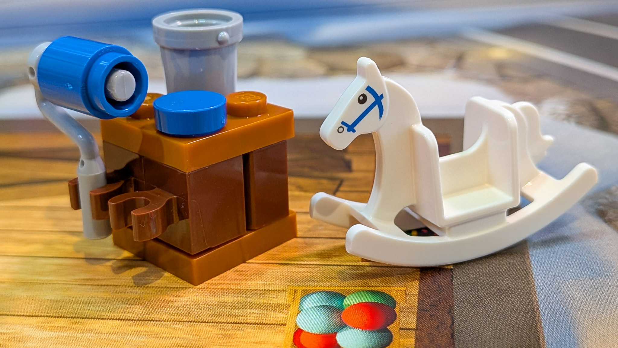 LEGO City Advent Calendar 2026 Day 12: finished Rocking Horse and Paint Bench