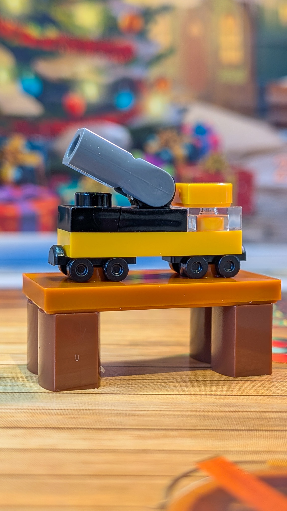 LEGO City Advent Calendar 2026 Day 15: finished Dump Truck on Workbench
