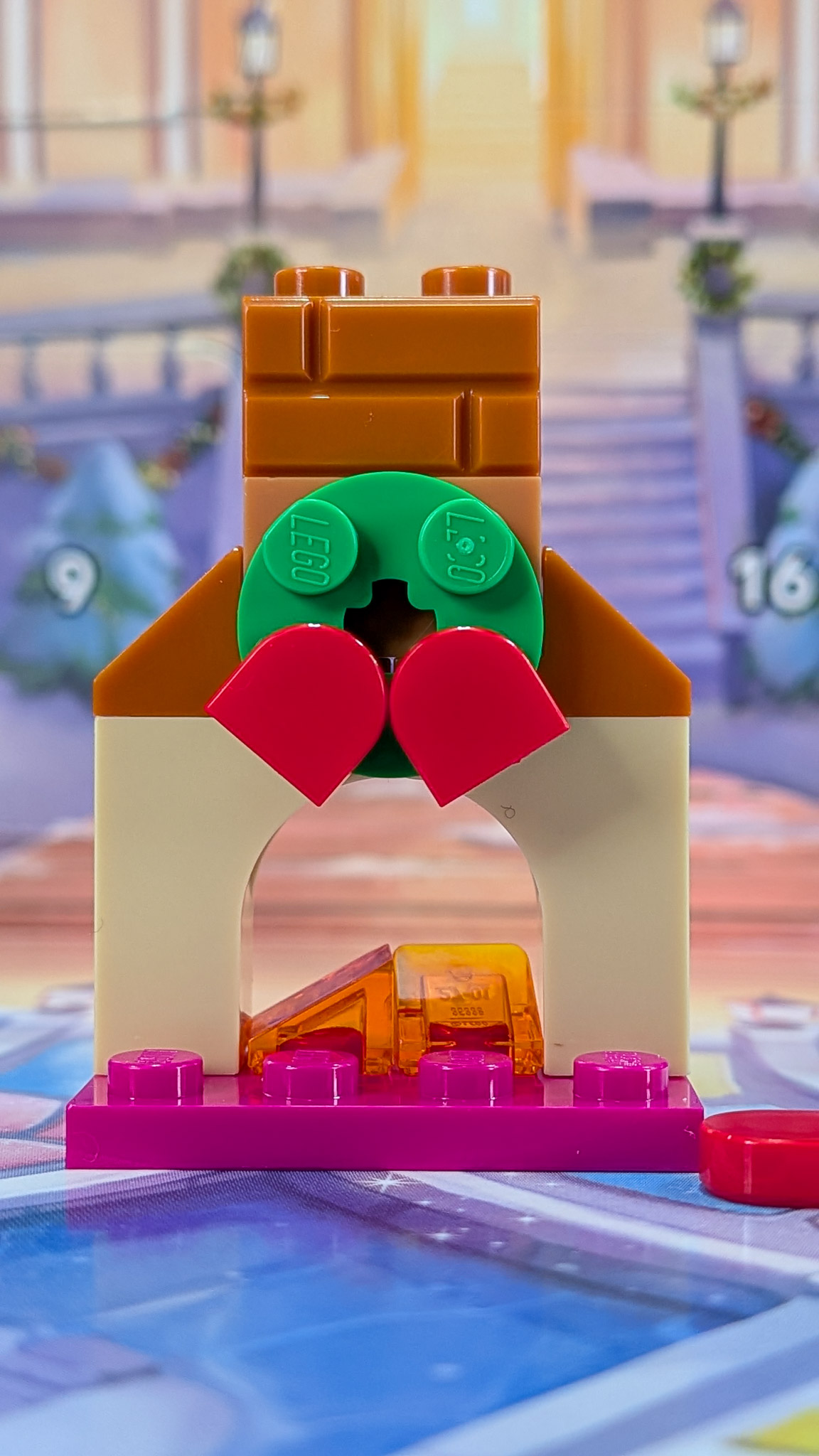 LEGO Disney Princess Advent Calendar 2026 Day 15: finished Fireplace with Wreath