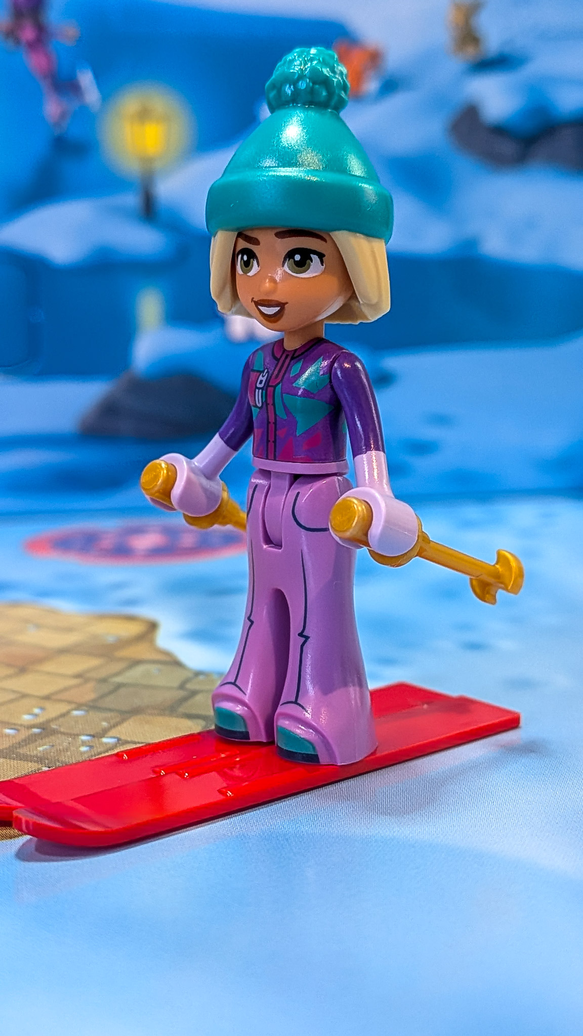 LEGO Friends Advent Calendar 2026 Day 10: finished Red Skis and Gold Ski Poles