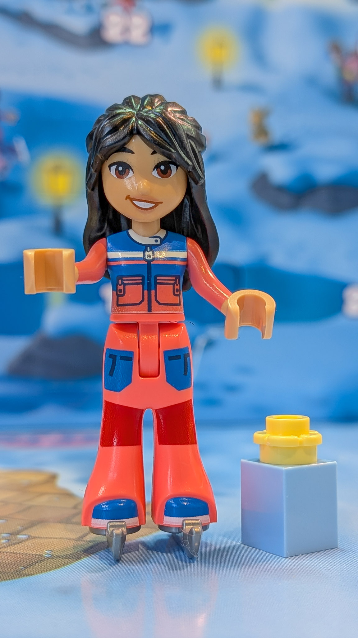 LEGO Friends Advent Calendar 2026 Day 17: finished Liann with Skates and Present