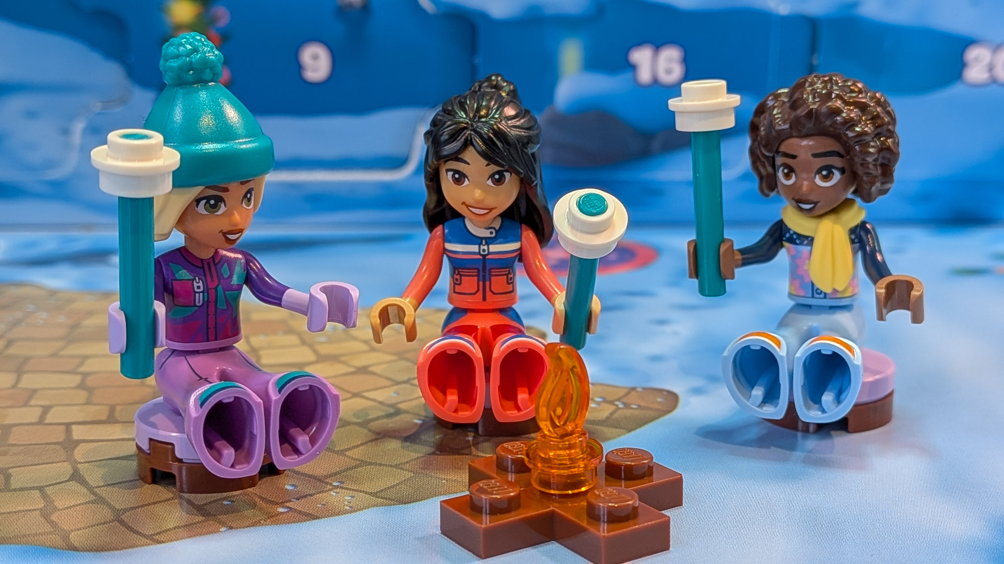 LEGO Friends Advent Calendar 2026 Day 22: finished Campfire, Marshmallows and Cushions