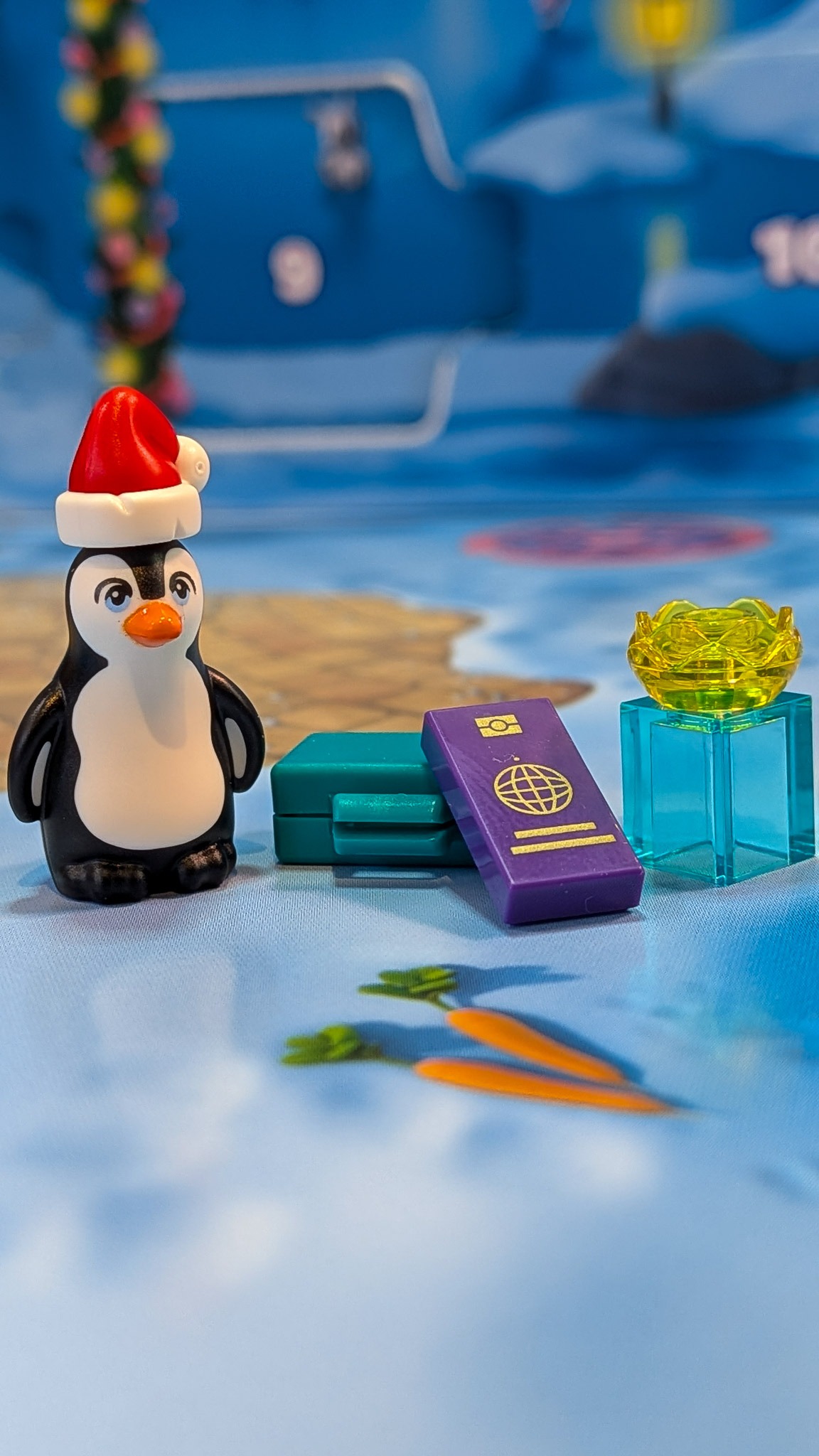 LEGO Friends Advent Calendar 2026 Day 24: finished Penguin, Present, Suitcase and Passport