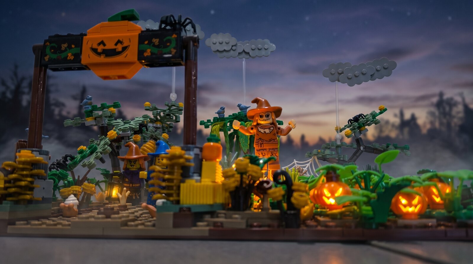Another view of Kevin's witch and wizard LEGO build, AI-enhanced