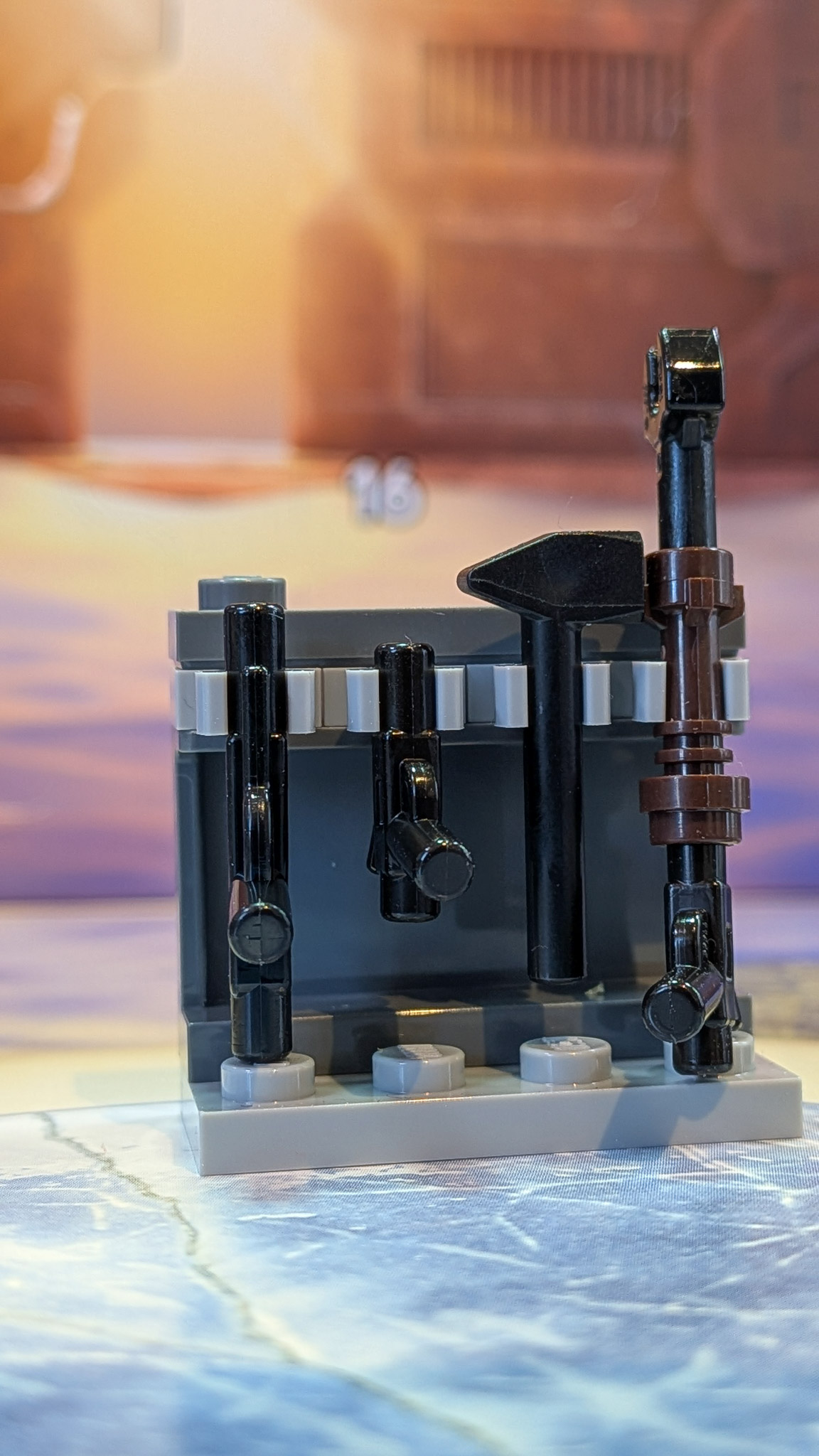 LEGO Star Wars Advent Calendar 2026 Day 7: finished Weapon Rack