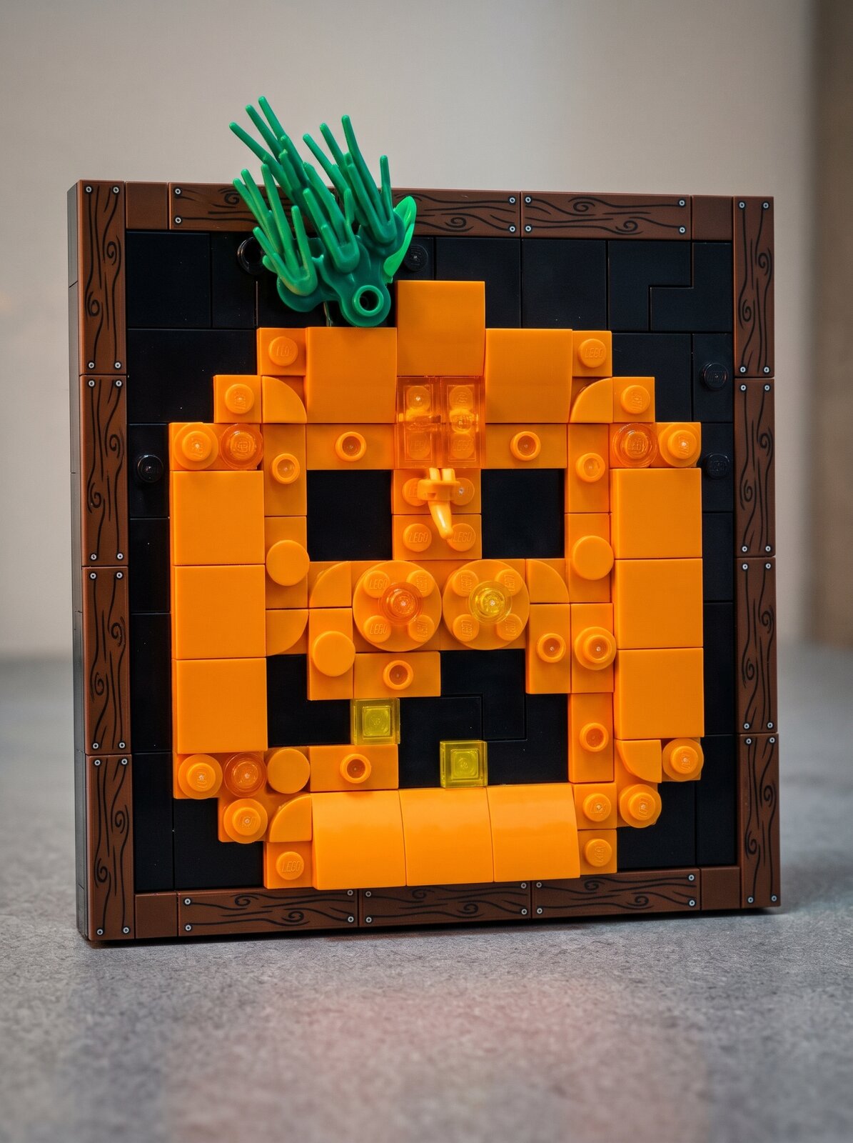 Tiarna's Halloween LEGO build, AI-enhanced